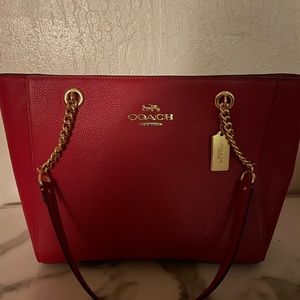 Red Coach Cammie Chain Tote BRAND NEW!!!